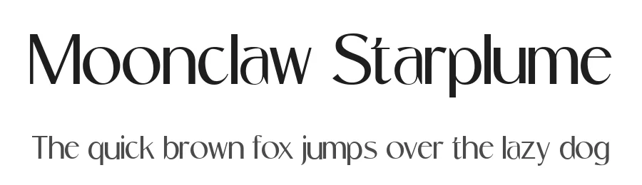 Moonclaw Starplume by Typefactoryco — Sans Serif Font