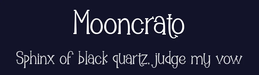 Mooncrato by Mohammad Azmil Bahar — Decorative Font — thumbnail 2