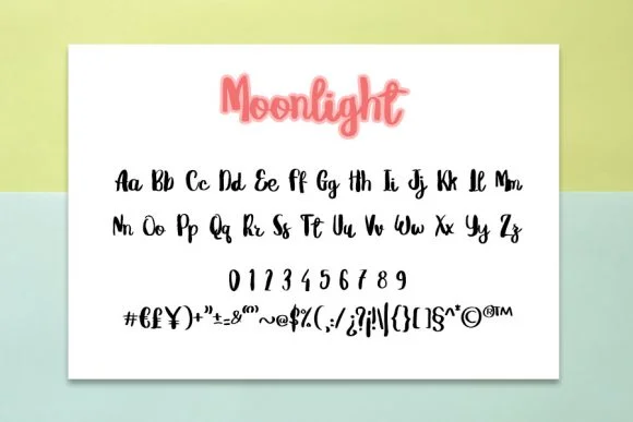 Moonlight Font by shiddiq.art by shiddiq.art — Script Handwritten Font — thumbnail 2