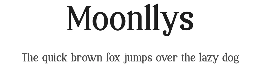Moonllys by Ronin Design — Serif Font
