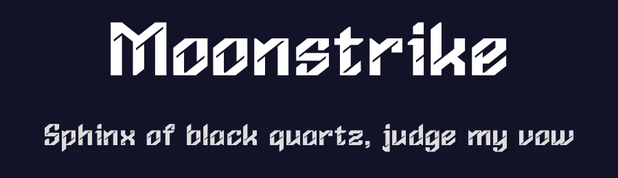 Moonstrike by Sronstudio — Display Font — thumbnail 2