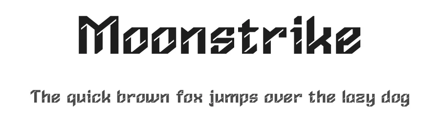 Moonstrike by Sronstudio β Display Font