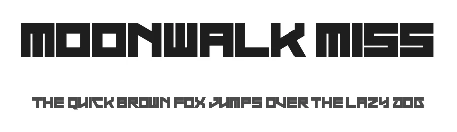 Moonwalk Miss by Chequered Ink — Display Font