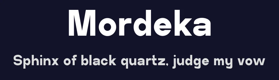 Mordeka by Gilang Ternadho — Sans Serif Font — thumbnail 2