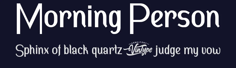 Morning Person by VinType — Sans Serif Font — thumbnail 2