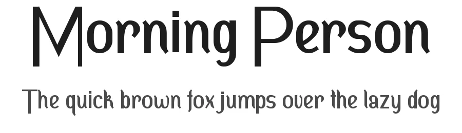 Morning Person by VinType — Sans Serif Font
