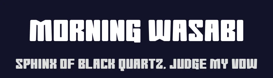 Morning Wasabi by Goma Shin — Decorative Font — thumbnail 2