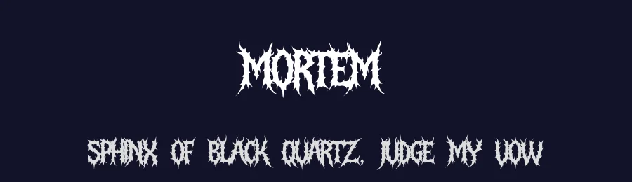 Mortem by Muhammad Yafinuha — Blackletter Font — thumbnail 2