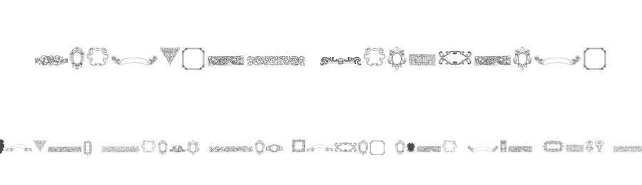 Mortised Ornaments by Intellecta Design — Dingbats Font