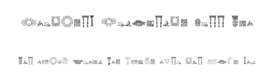 Mortised Ornaments Free Two by Intellecta Design — Dingbats Font