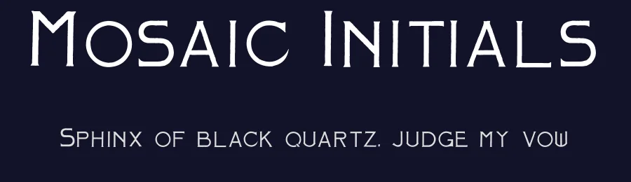 Mosaic Initials by Paul Lloyd — Decorative Font — thumbnail 2