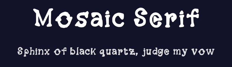 Mosaic Serif by Golder Jagat — Decorative Font — thumbnail 2