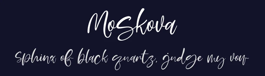 Moskova by Suzuran San — Script Handwritten Font — thumbnail 2