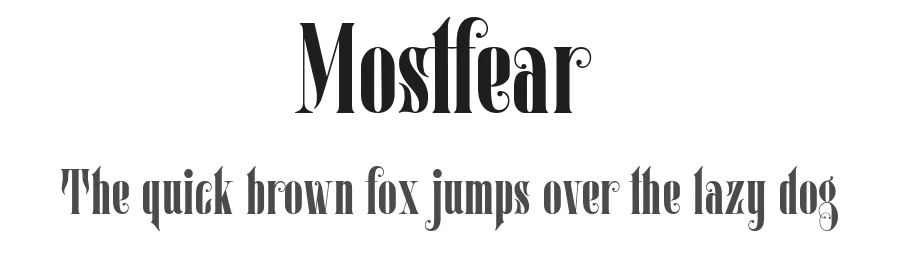 Mostfear by ilhamtaro — Decorative Font
