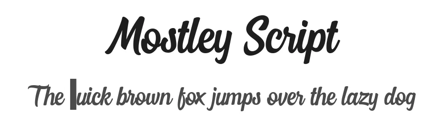Mostley Script