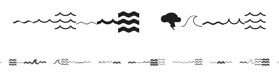 Mostly Waves by Jonathan Macagba — Dingbats Font