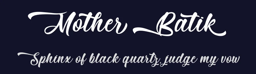 Mother Batik by Typhoon Type - Suthi Srisopha — Script Handwritten Font — thumbnail 2