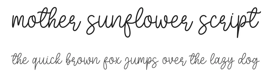 Mother Sunflower Script