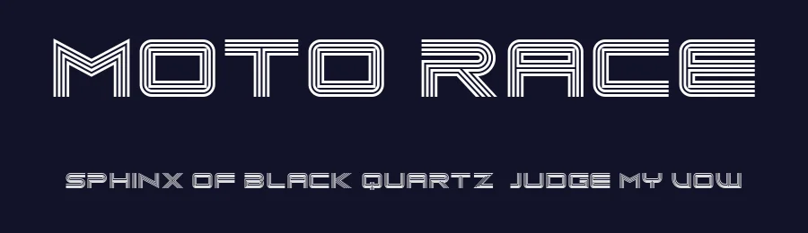 Moto Race by Vladimir Nikolic — Decorative Font — thumbnail 2