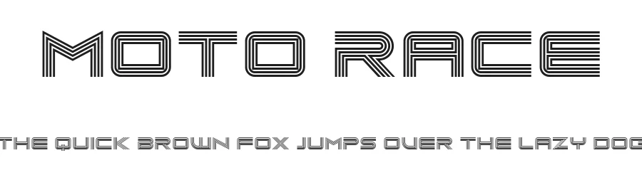 Moto Race by Vladimir Nikolic — Decorative Font