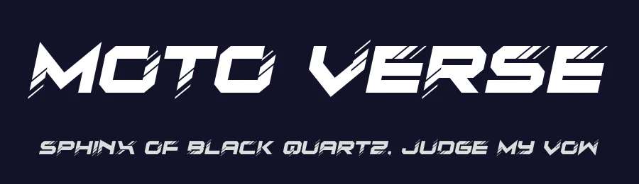 Moto Verse by EyeCone — Display Font — thumbnail 2