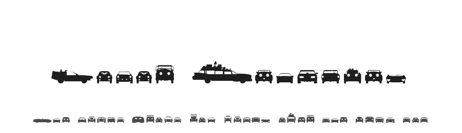 Motor Vehicles by Glyphcraft — Dingbats Font