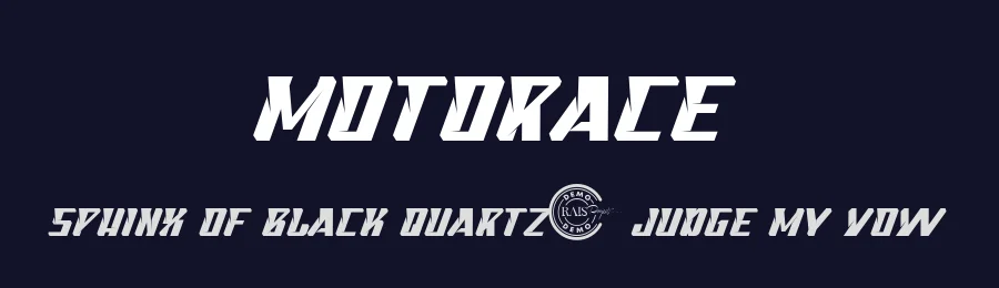 Motorace by RaisProject — Display Font — thumbnail 2