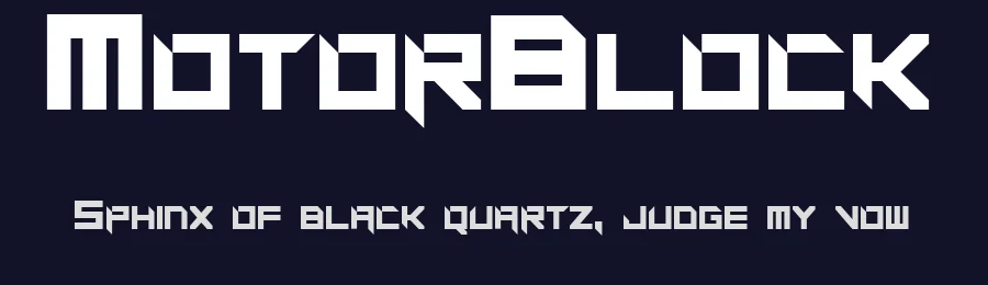 MotorBlock by Ben Branum — Display Font — thumbnail 2