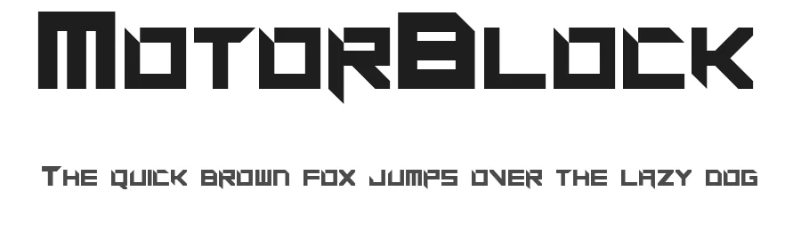 MotorBlock by Ben Branum β Display Font