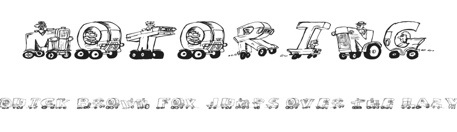 Motoring — Decorative Font