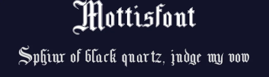 Mottisfont by Paul Lloyd — Blackletter Font — thumbnail 2