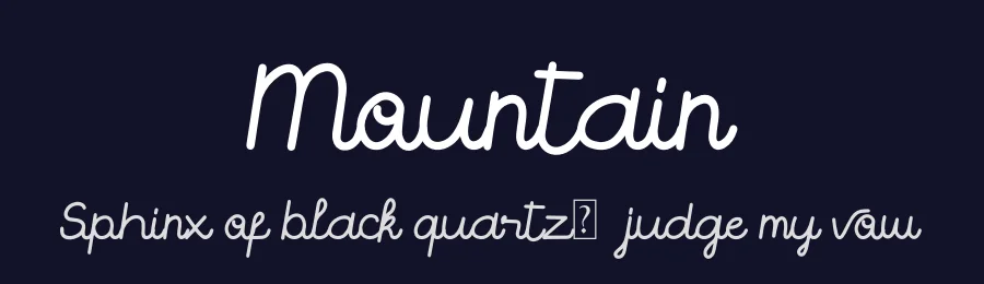 Mountain by 3w protype — Script Handwritten Font — thumbnail 2