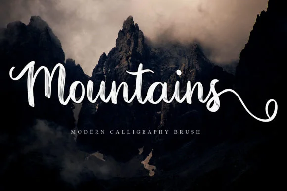 Mountains Font by najmustsaqib.creator — Script Handwritten Font