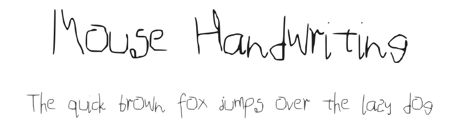 Mouse Handwriting