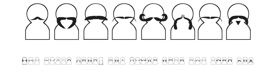 Movember by SpideRaYsfoNtS — Dingbats Font
