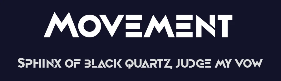 Movement by Vladimir Nikolic — Display Font — thumbnail 2