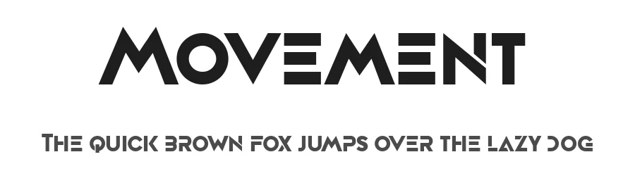 Movement by Vladimir Nikolic — Display Font