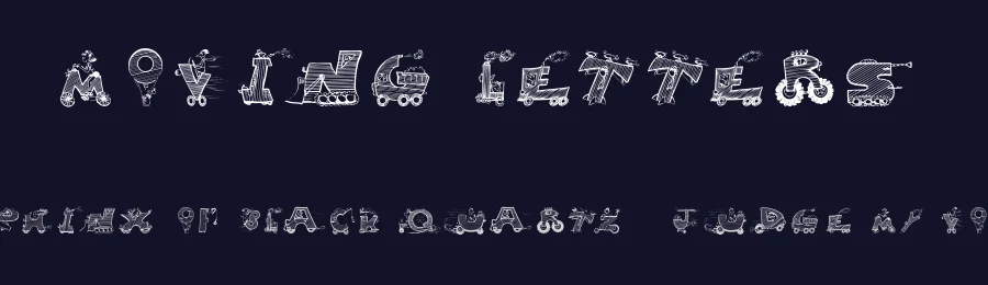 Moving Letters by Manfred Klein — Decorative Font — thumbnail 2