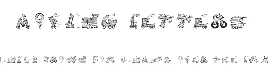Moving Letters by Manfred Klein â Decorative Font