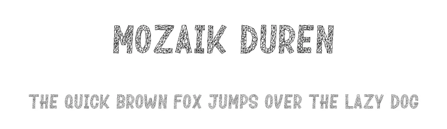 Mozaik Duren by Kotak Kuning Studio — Decorative Font