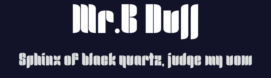 Mr.B Dull by Mr. Blonde — Decorative Font — thumbnail 2