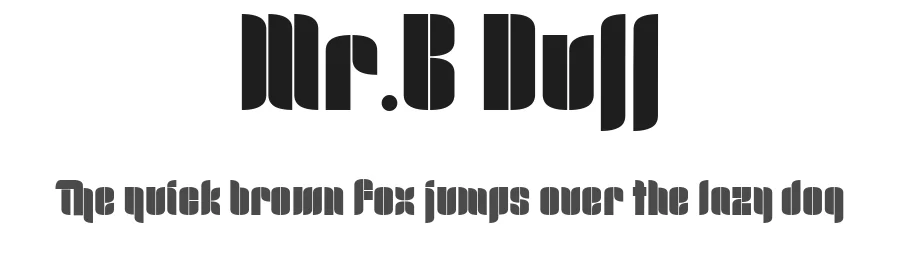 Mr.B Dull by Mr. Blonde — Decorative Font