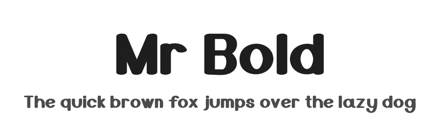 Mr Bold by SushiHueDesign — Sans Serif Font