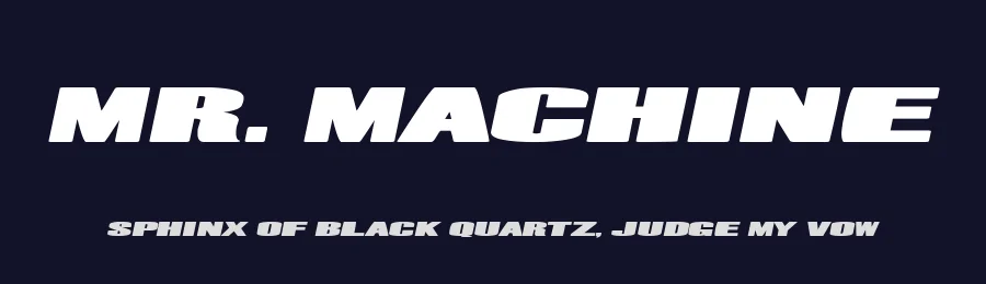 Mr. Machine by Joseph Dawson — Decorative Font — thumbnail 2