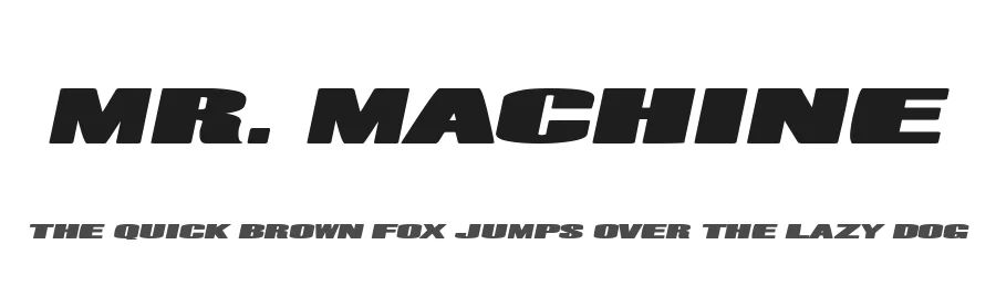 Mr. Machine by Joseph Dawson — Decorative Font