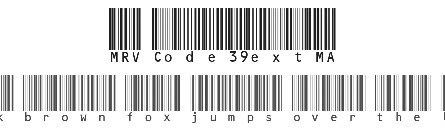MRV Code39extMA by Customer Support — Dingbats Font