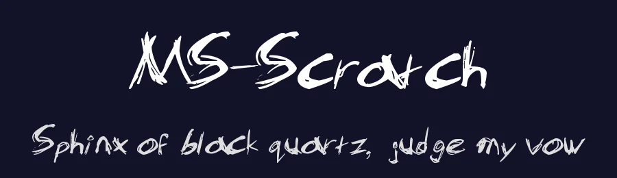 MS-Scratch by Chuck B — Script Handwritten Font — thumbnail 2