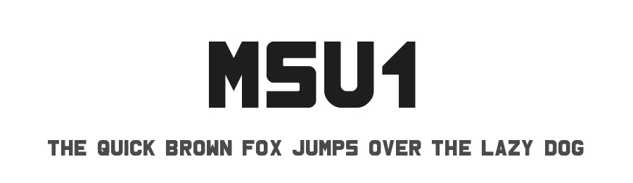 MSU1 by MarsCat — Sans Serif Font