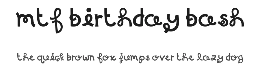 MTF Birthday Bash by Miss Tiina Fonts - MTF — Decorative Font