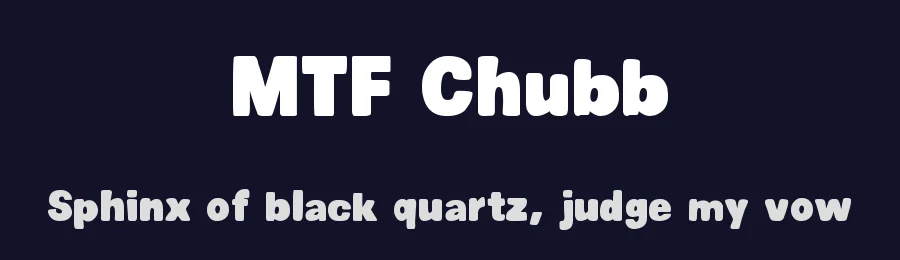 MTF Chubb by Miss Tiina Fonts - MTF — Decorative Font — thumbnail 2